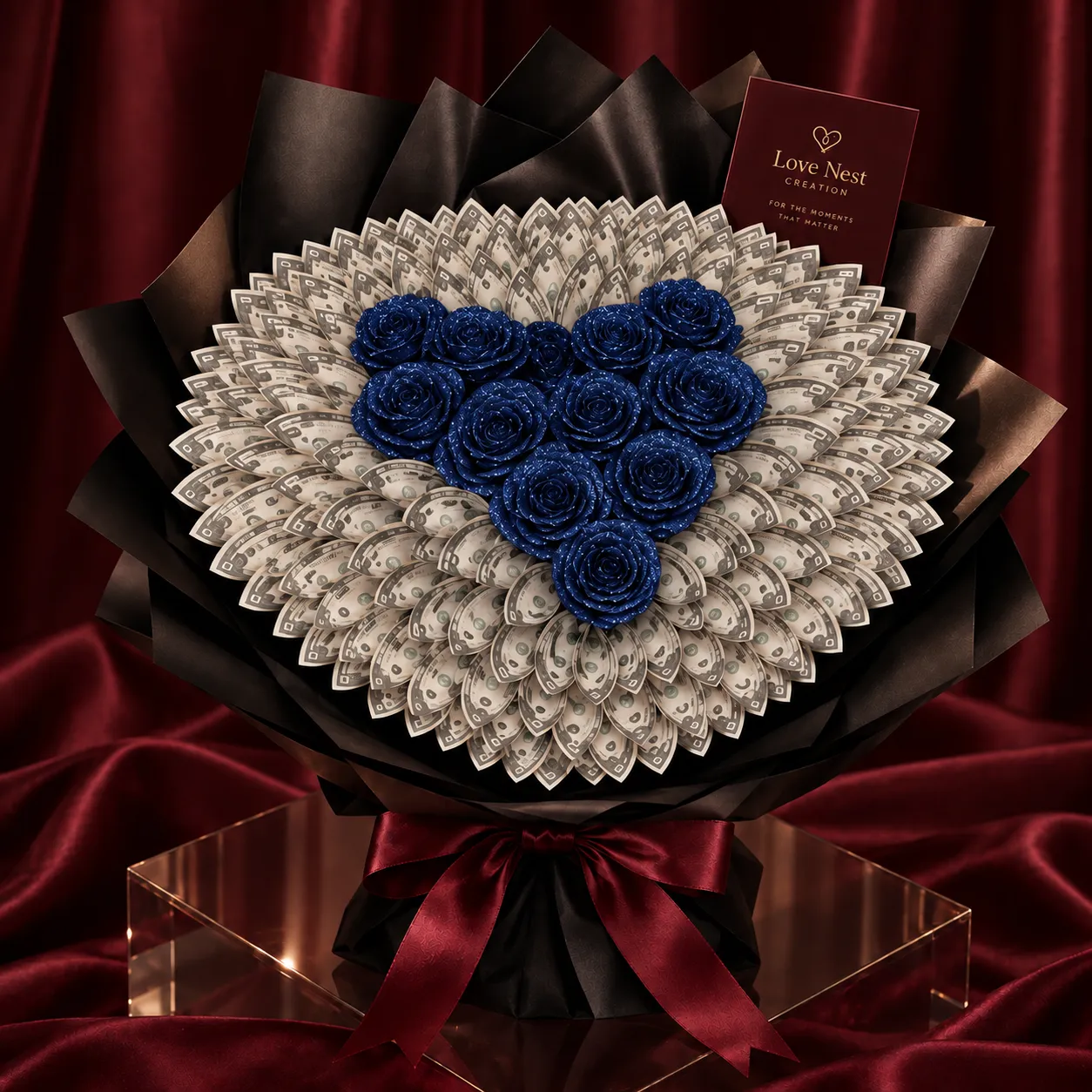 Love Nest Treasures - Blue Premium Handcrafted Bouquet for you Loved Ones