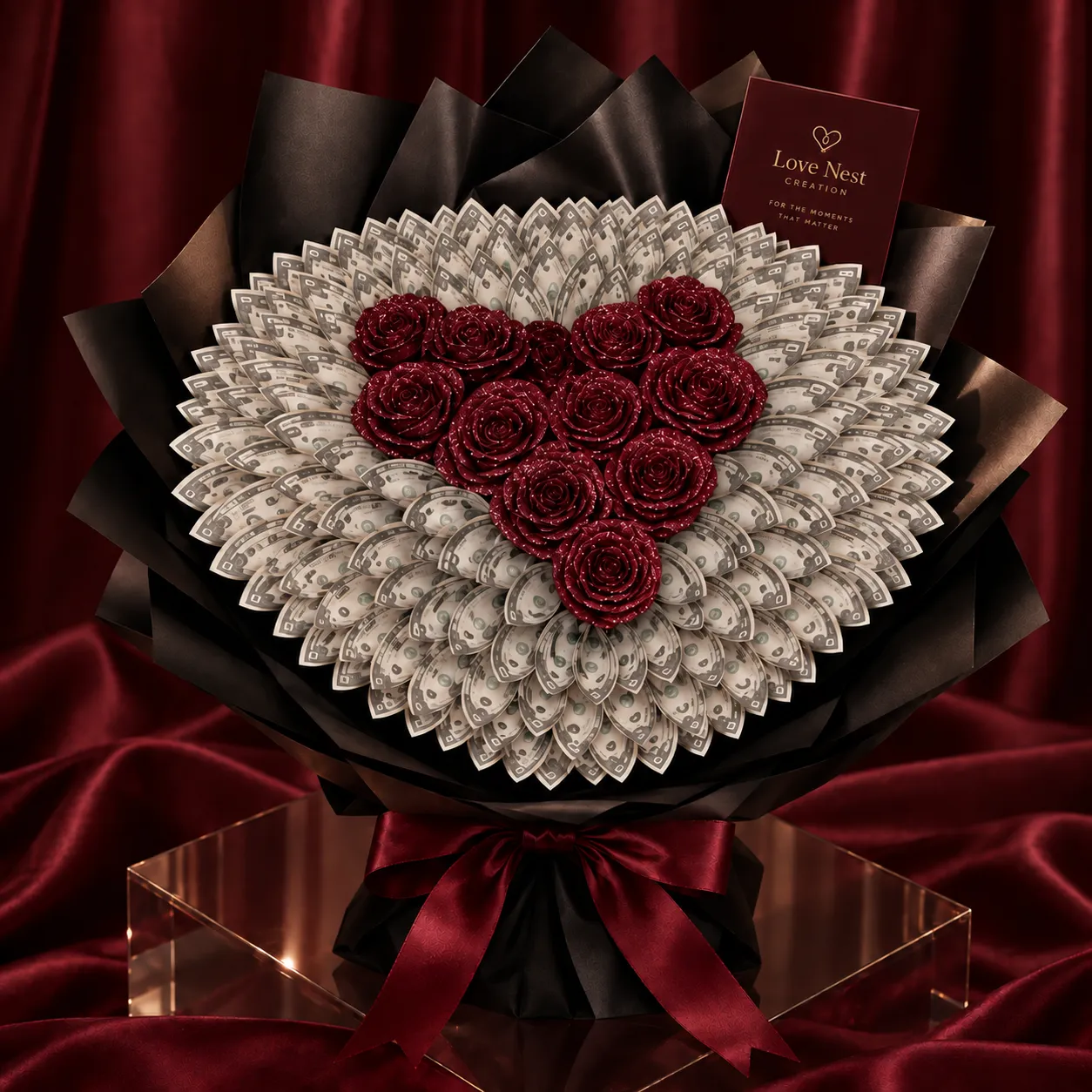 Love Nest Treasures - Red Premium Handcrafted Bouquet for you Loved Ones