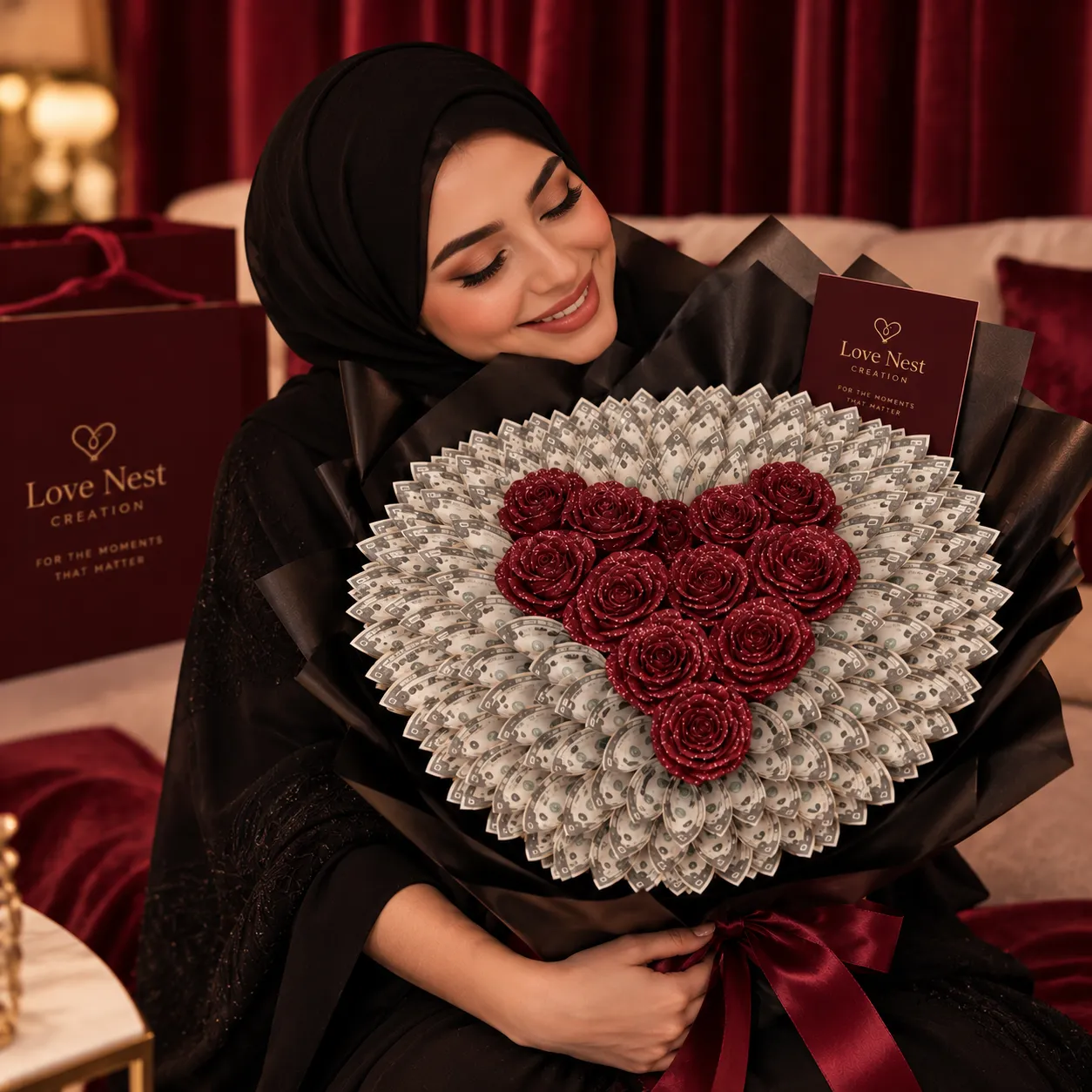 Love Nest luxury money bouquet